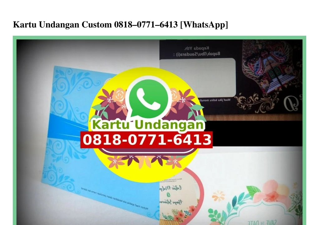 kartu undangan custom 0818 0771 6413 whatsapp