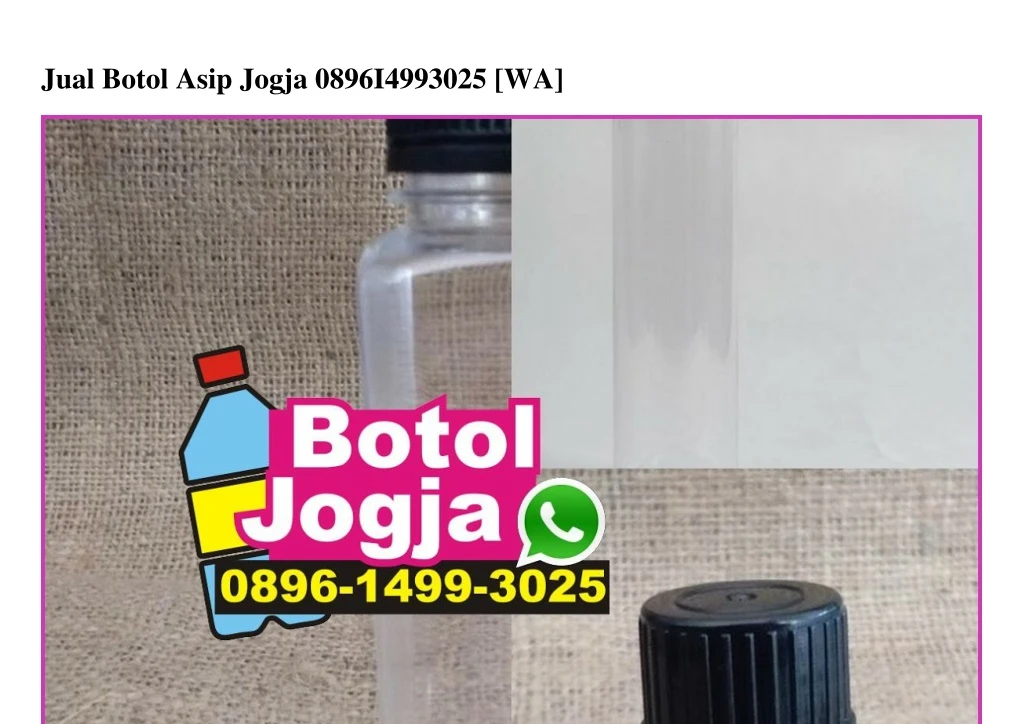 jual botol asip jogja 0896i4993025 wa