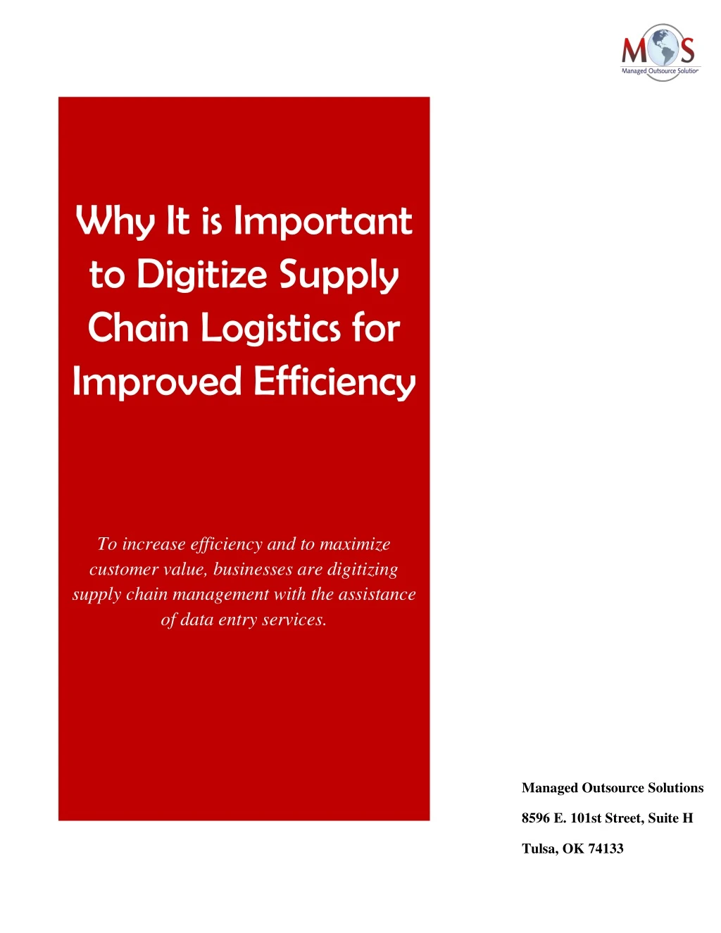 why it is important to digitize supply chain