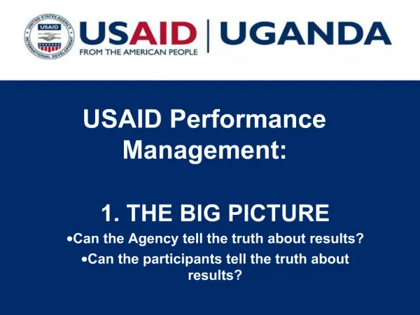USAID Performance Management: