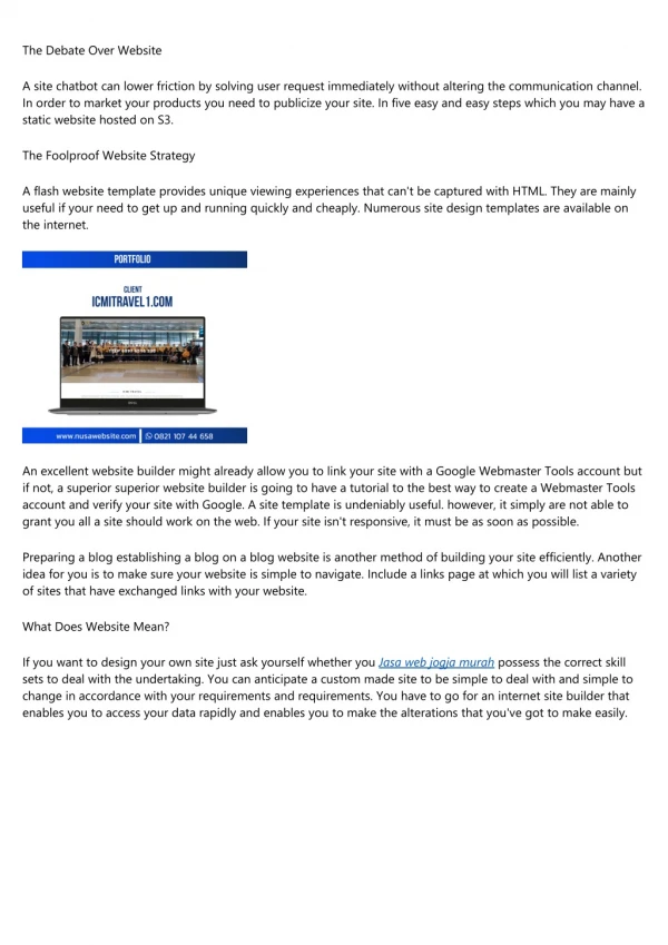 the debate over website