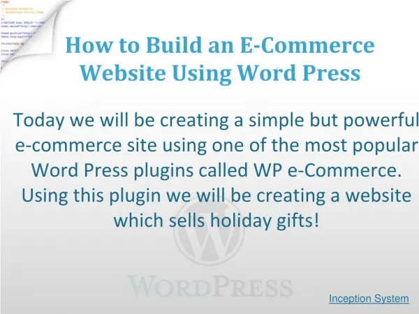 How to Build an E-Commerce Website Using WordPress