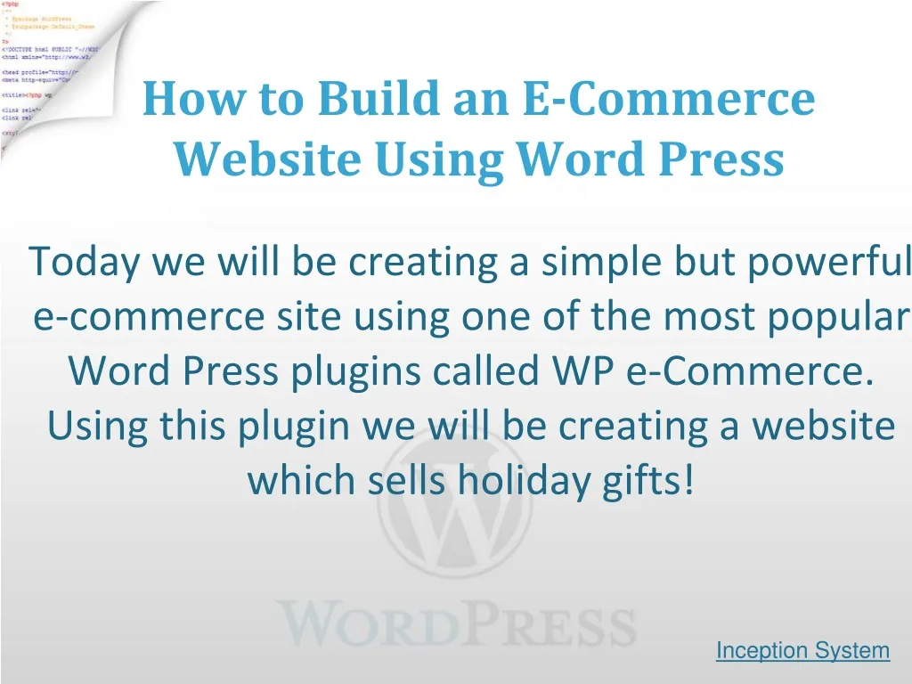 how to build an e commerce website using word press