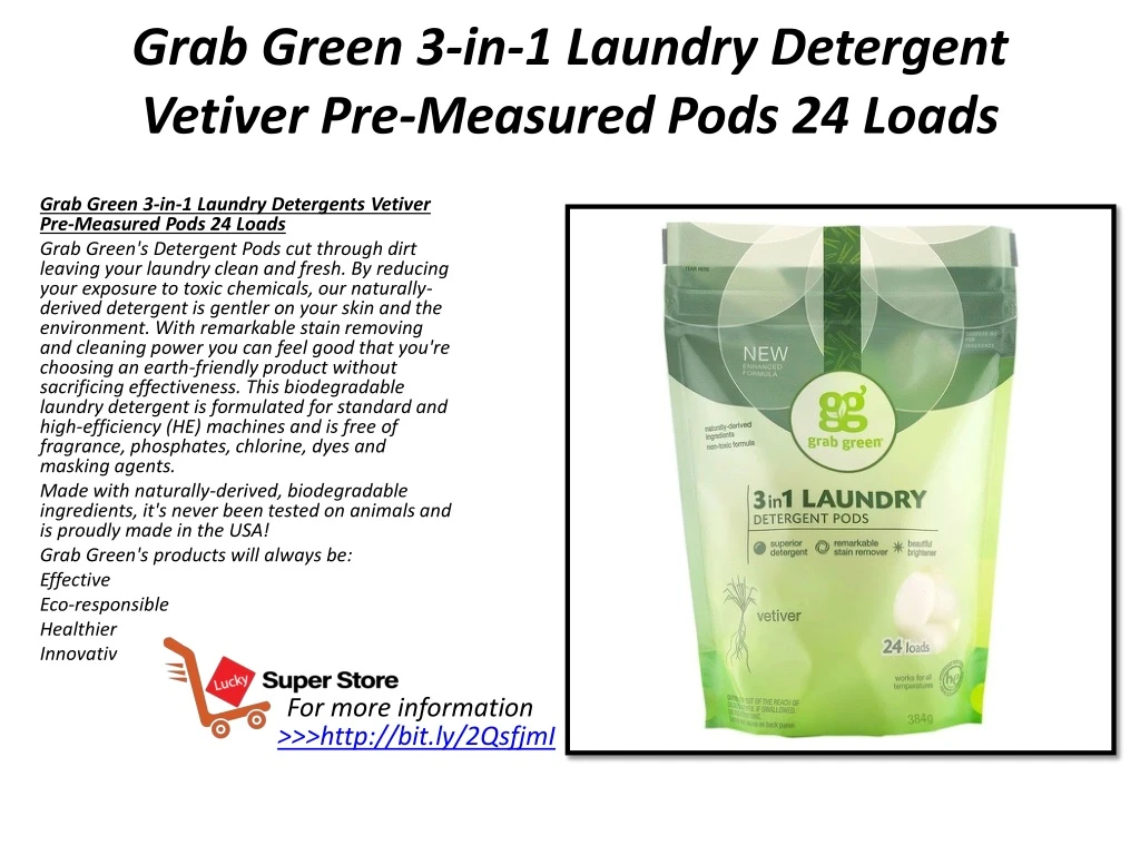 grab green 3 in 1 laundry detergent vetiver pre measured pods 24 loads