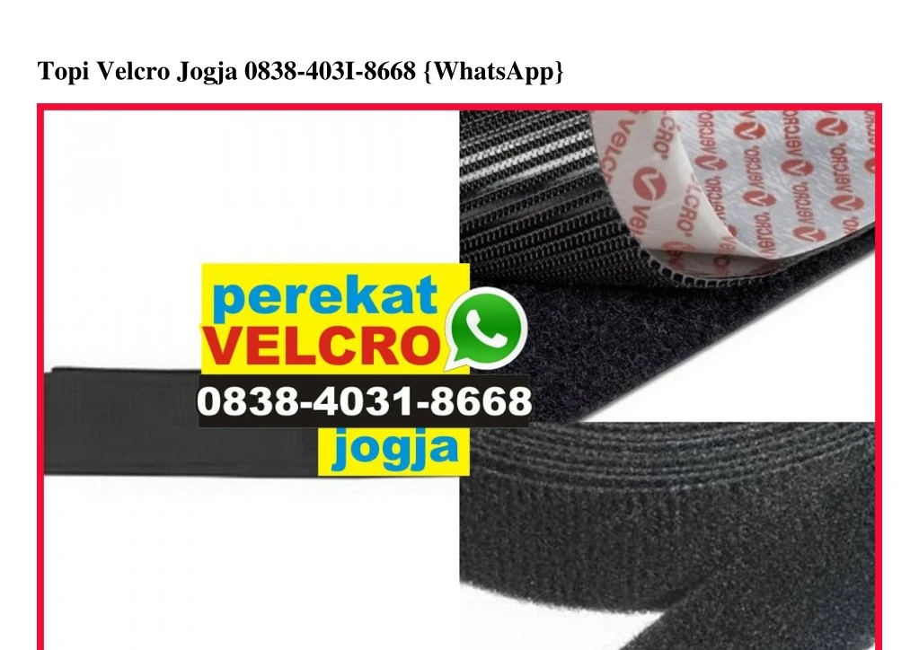 topi velcro jogja 0838 403i 8668 whatsapp