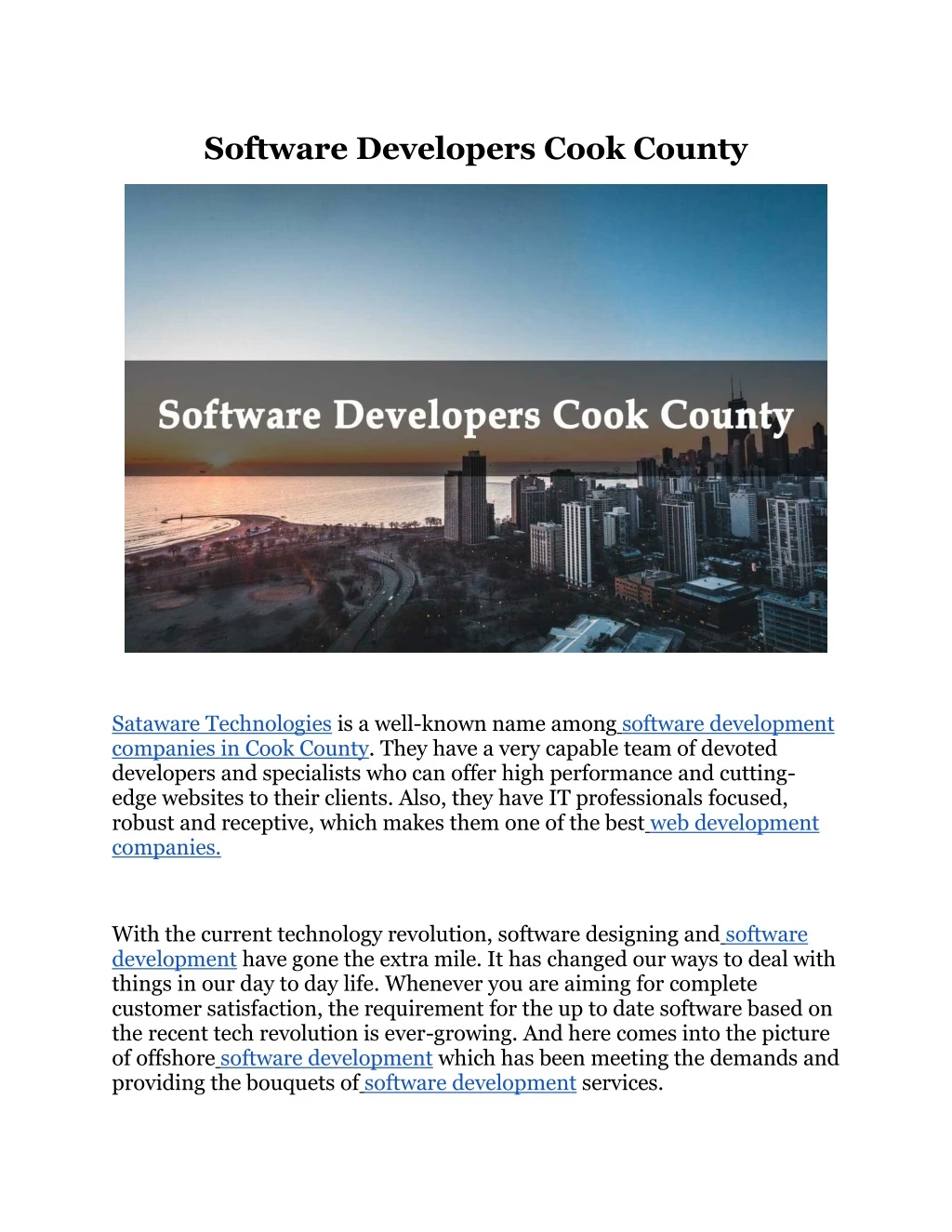 software developers cook county