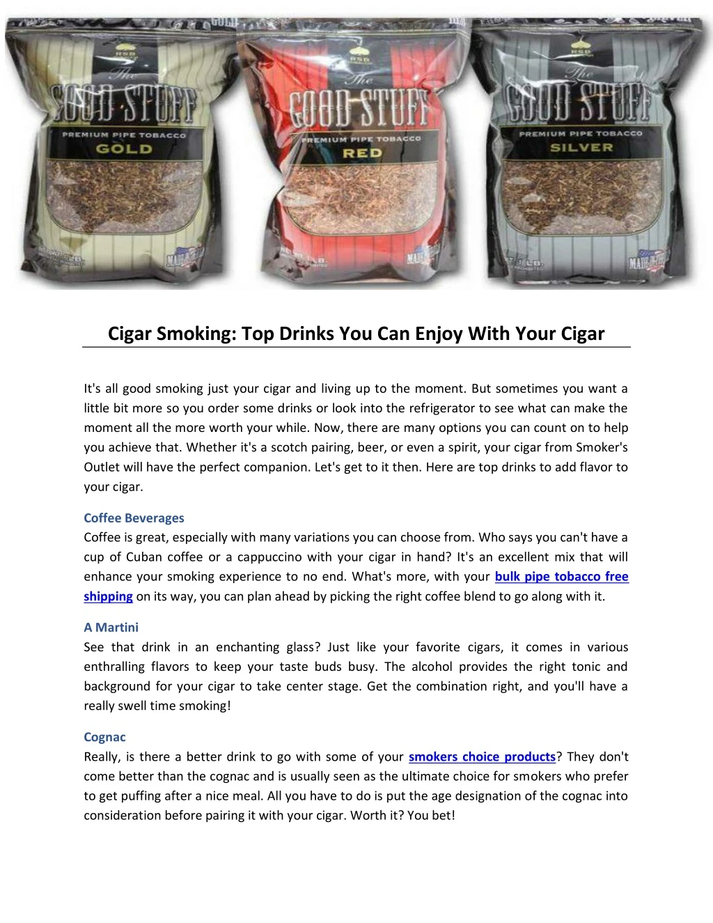 cigar smoking top drinks you can enjoy with your