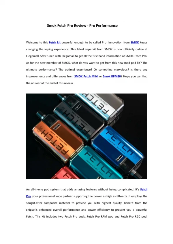 smok fetch pro review pro performance