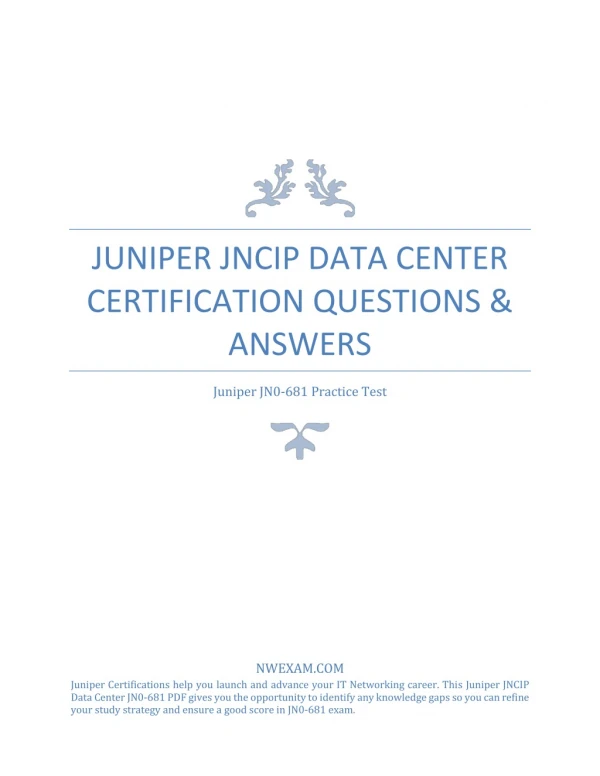 juniper jncip data center certification questions