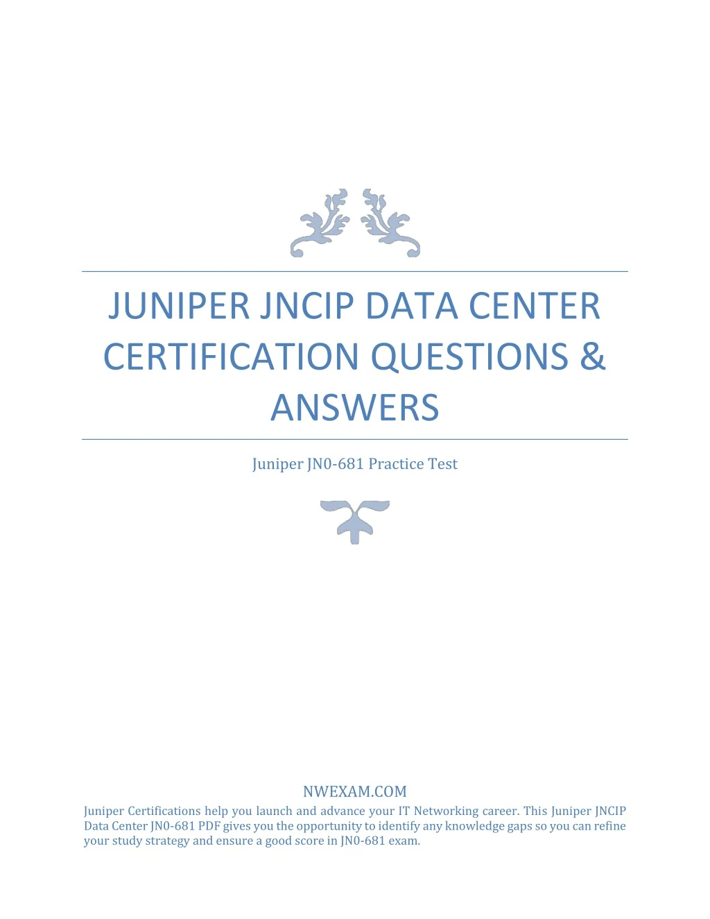 juniper jncip data center certification questions