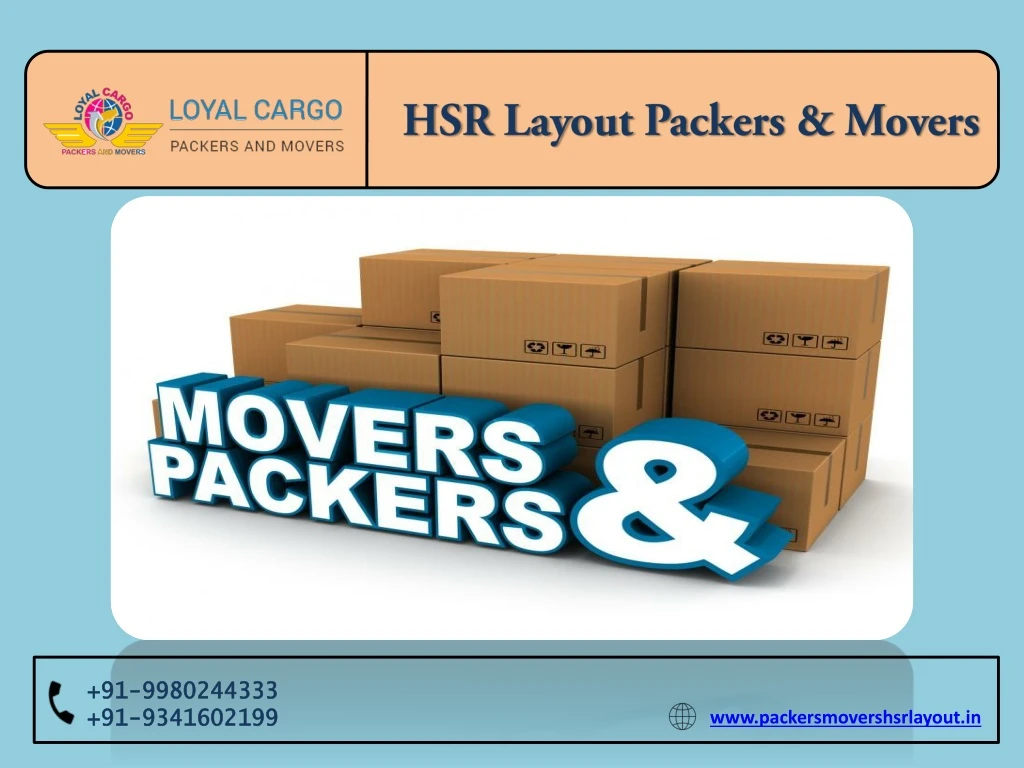 hsr layout packers movers