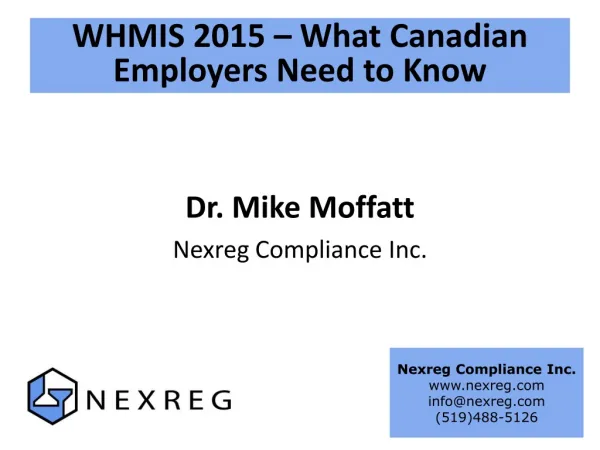 WHMIS 2015 – What Canadian Employers Need to Know