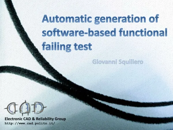 Automatic generation of software -based functional failing test