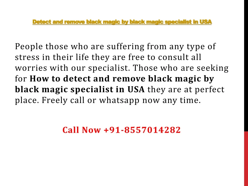 detect and remove black magic by black magic specialist in usa