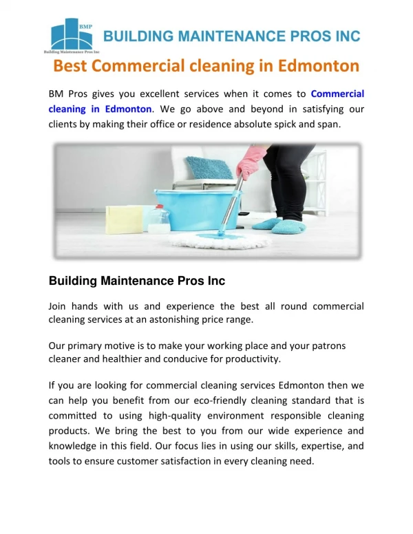 Best Commercial Cleaning in Edmonton