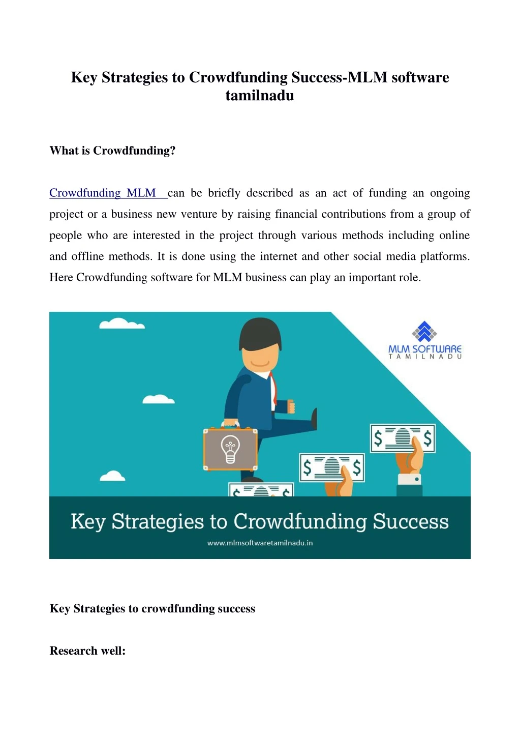 key strategies to crowdfunding success