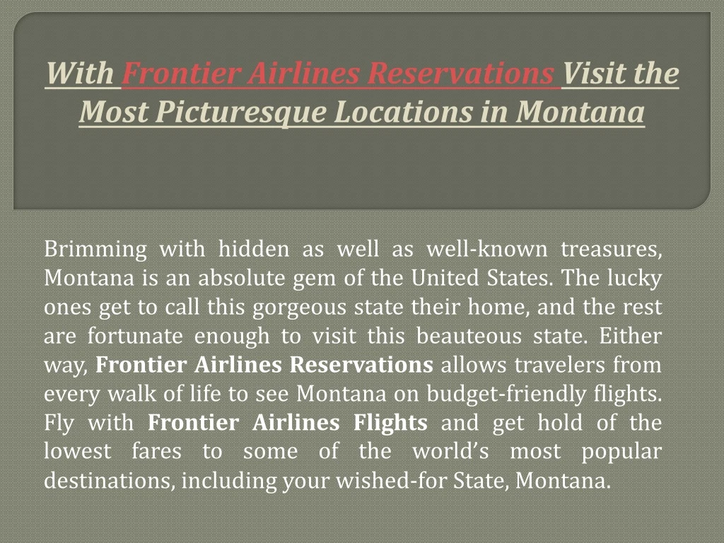 with frontier airlines reservations visit