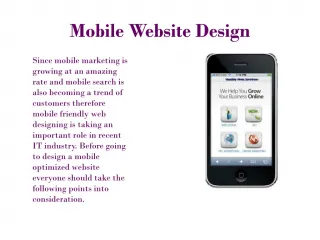 Mobile Web Design Tips