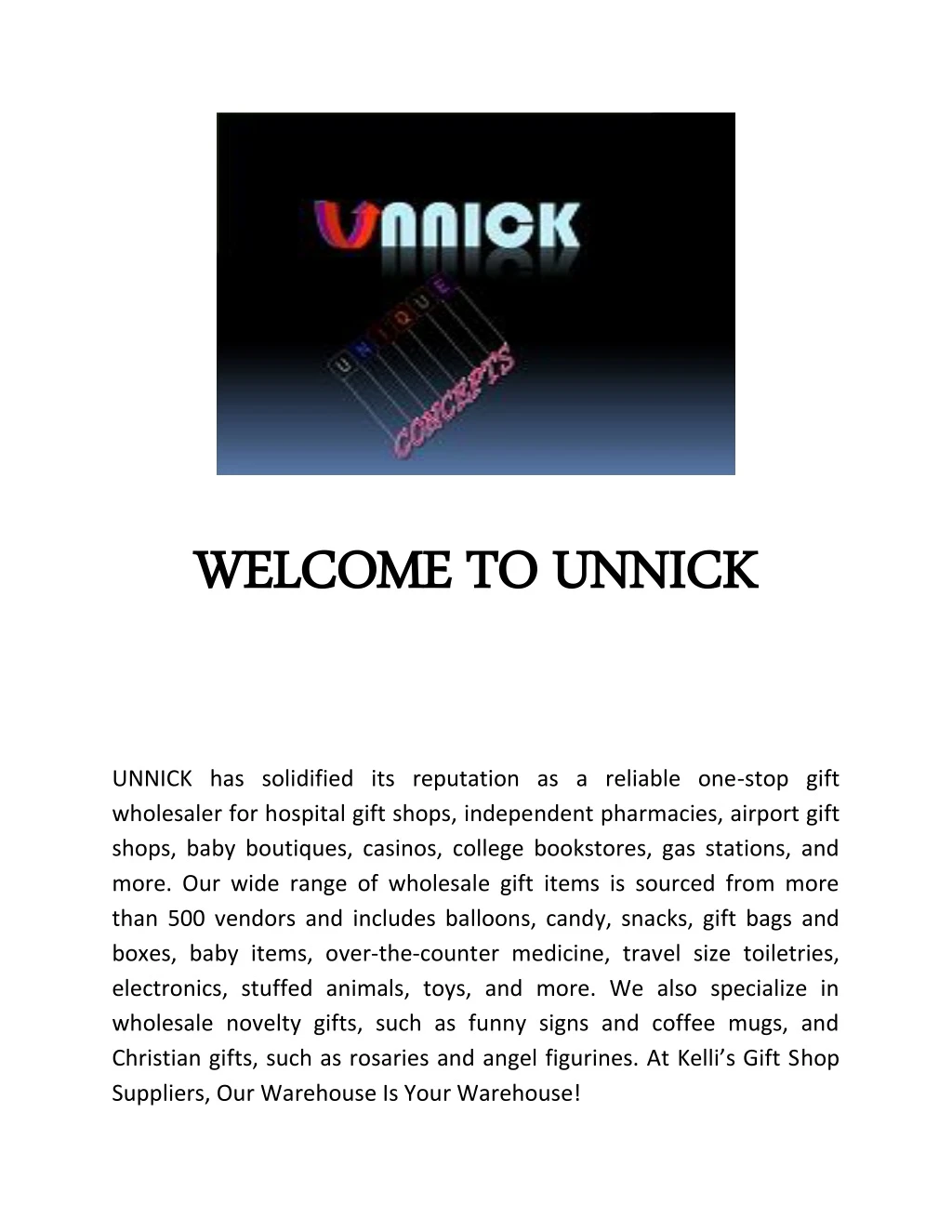 welcome to unnick welcome to unnick