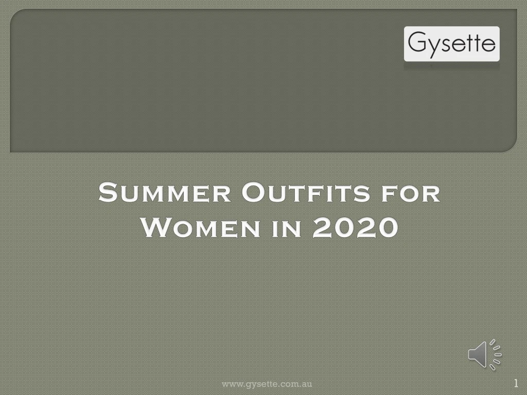 summer outfits for women in 2020