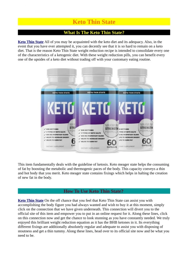 Now Ways You Can Get More Keto Thin State While Spending Less