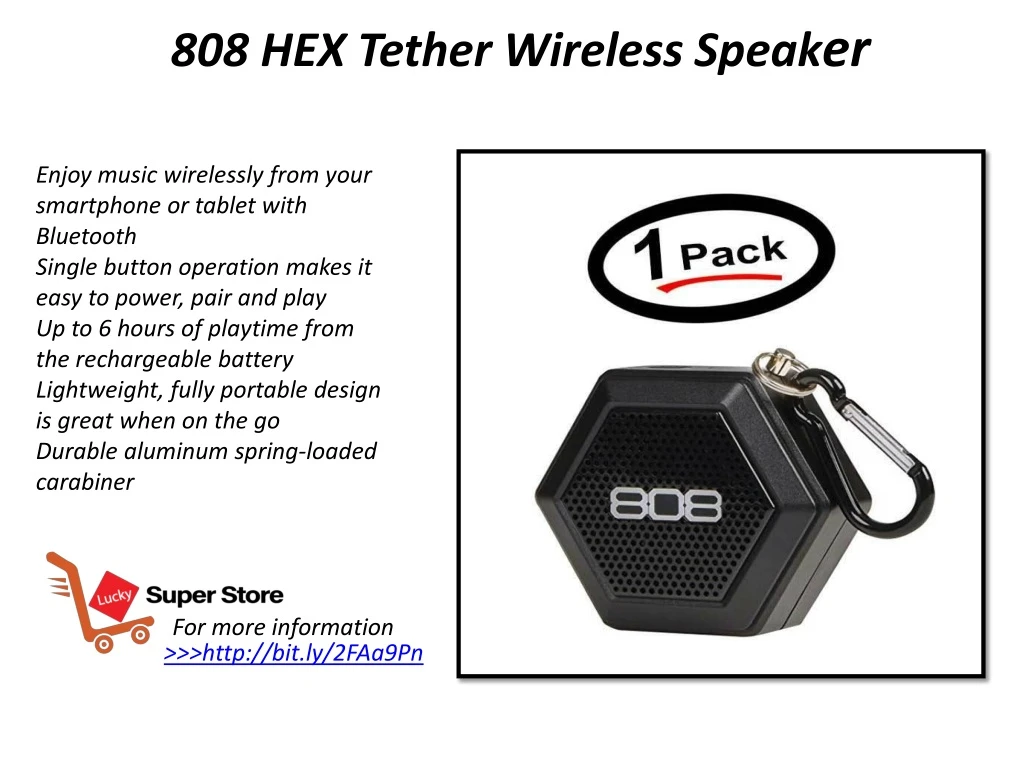 808 hex tether wireless speak er
