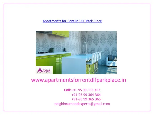 Apartments For Rent In DLF Park Place