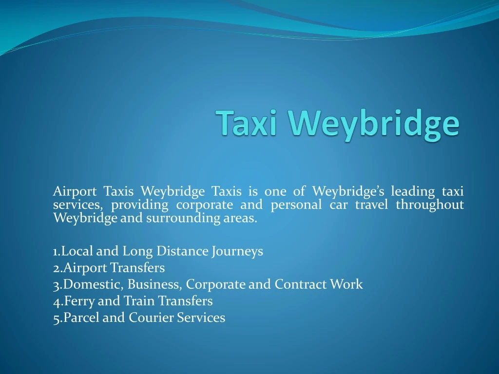 taxi weybridge