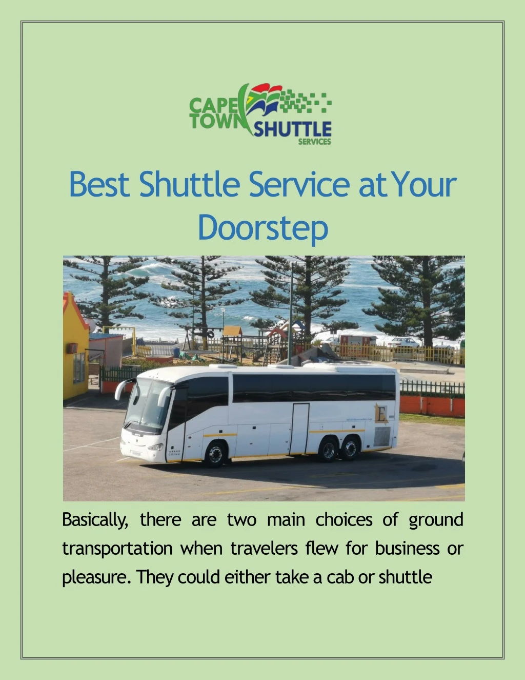 best shuttle service at your doorstep