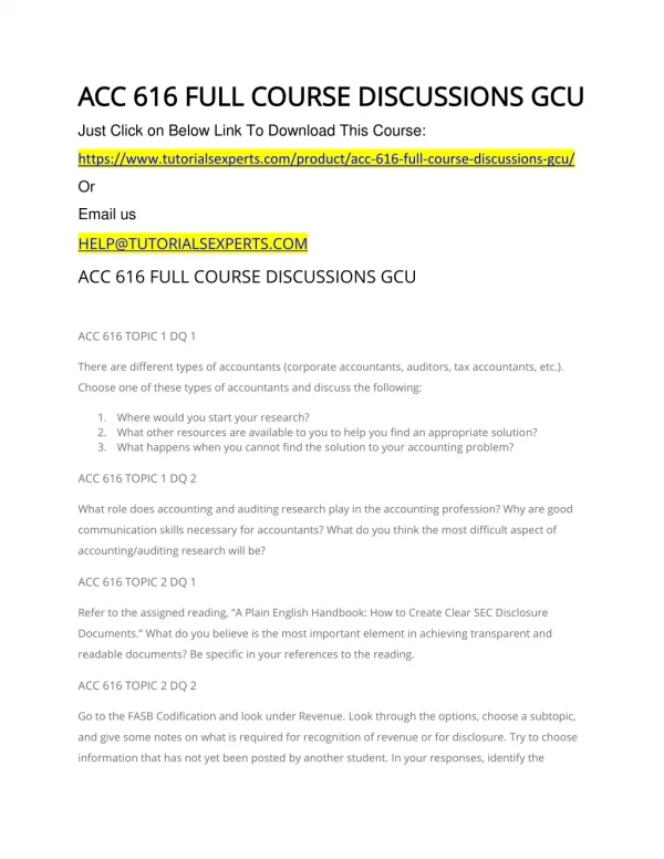 acc 616 full course acc 616 full course