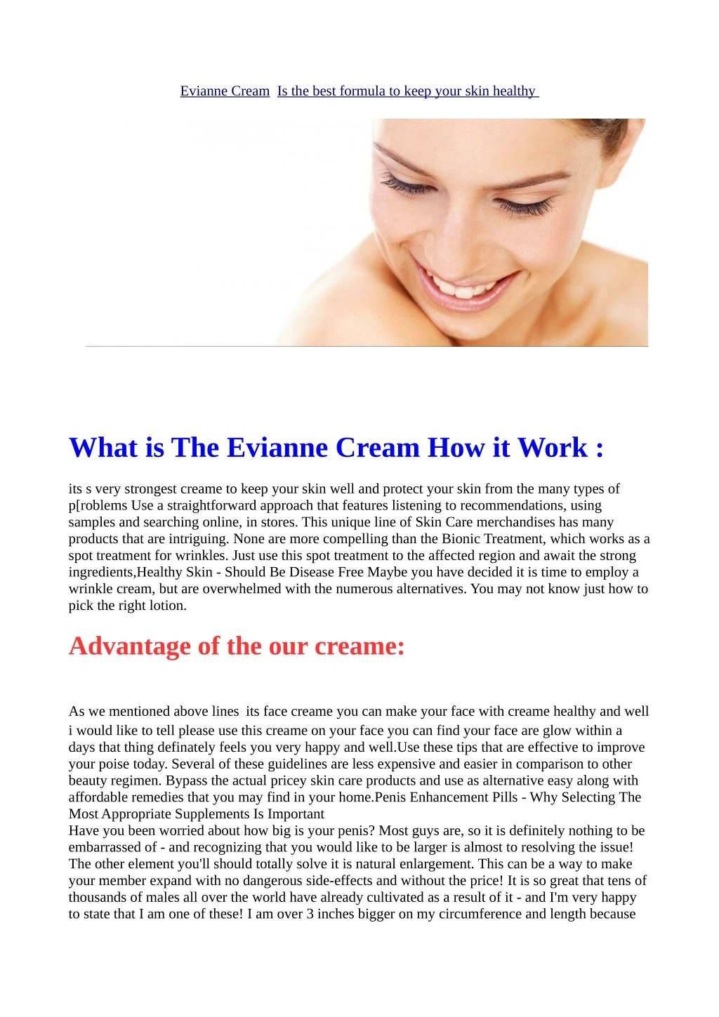evianne cream is the best formula to keep your