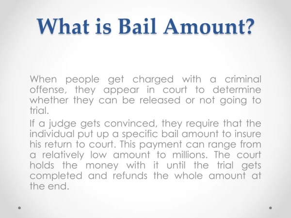 What is Bail Amount?