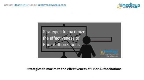 strategies to maximize the effectiveness of prior authorizations
