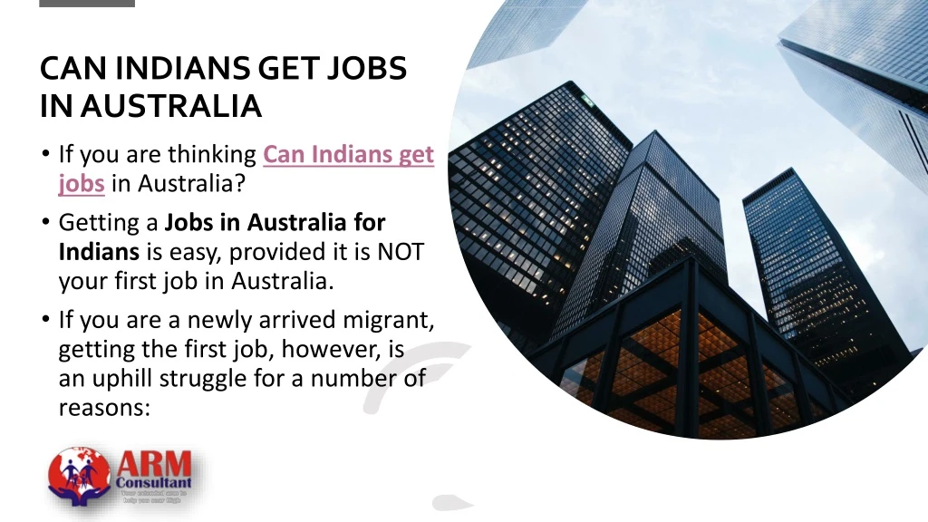 can indians get jobs in australia