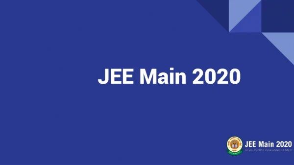 JEE Main 2020