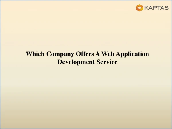 which company offers a web application