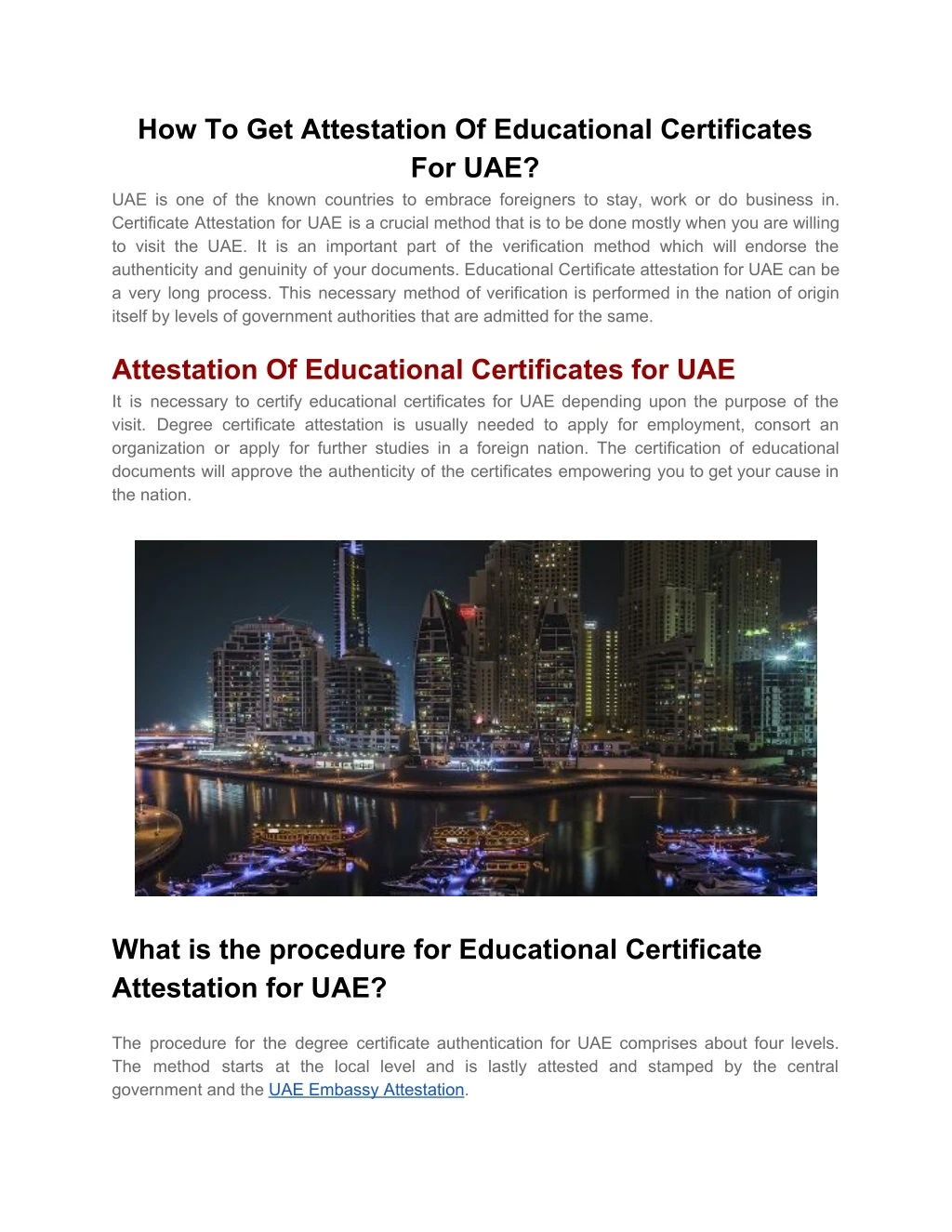 how to get attestation of educational