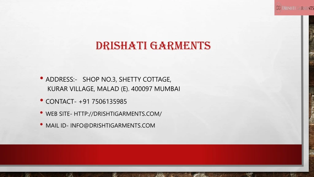 drishati garments