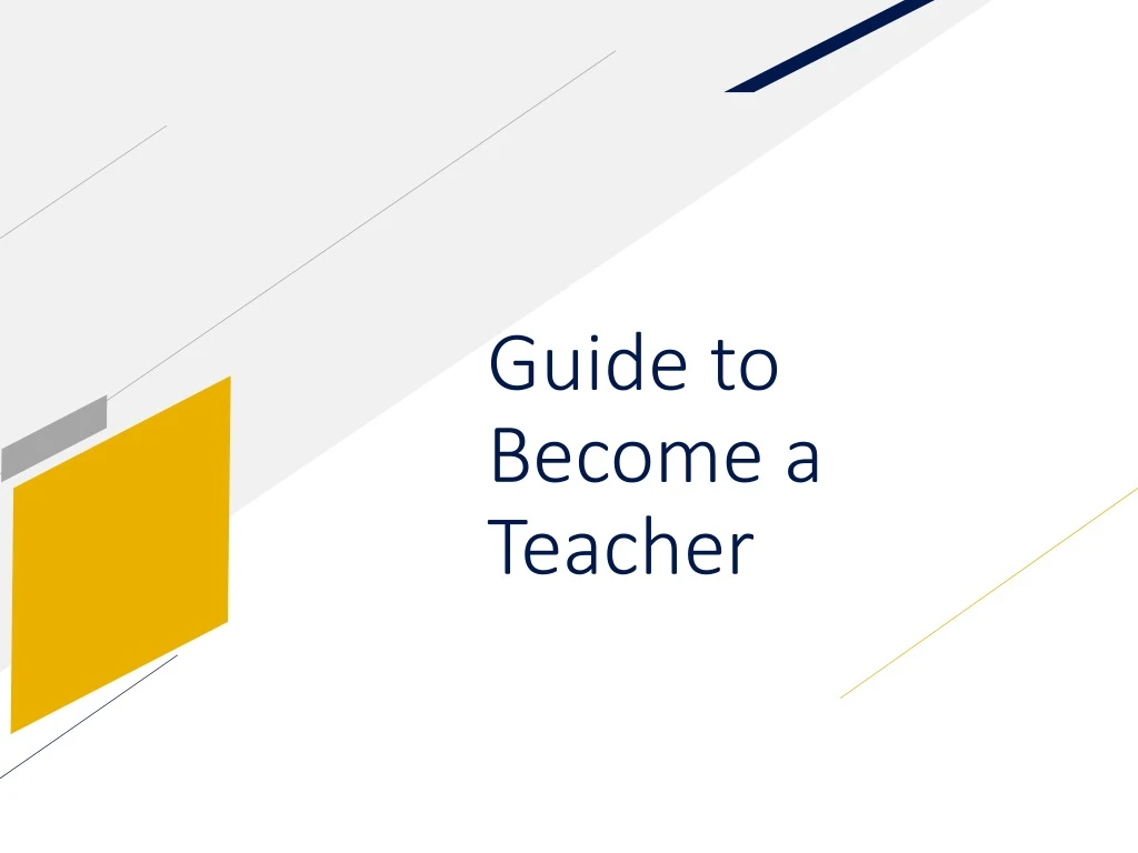 guide to become a teacher