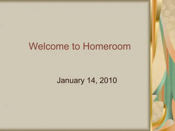 Welcome to Homeroom