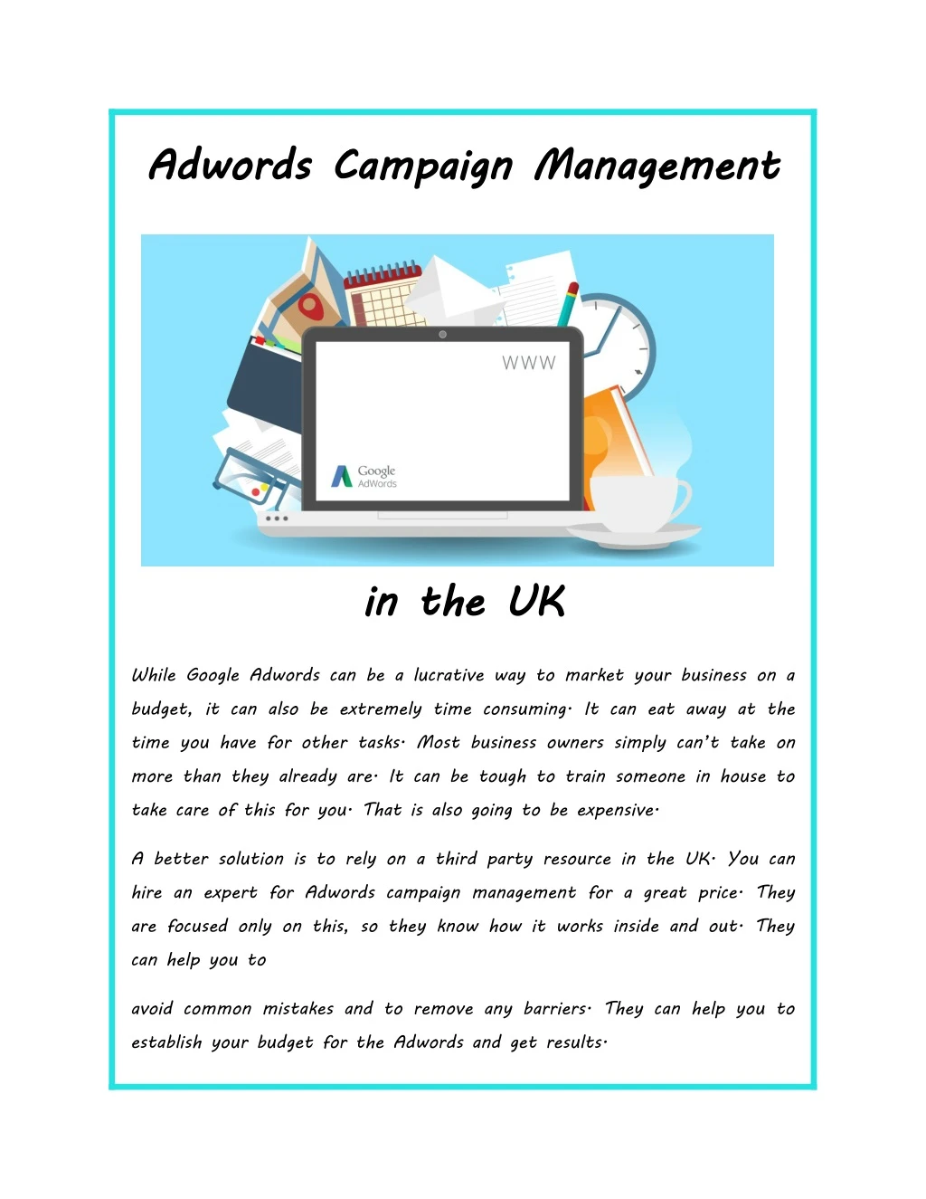 adwords campaign management