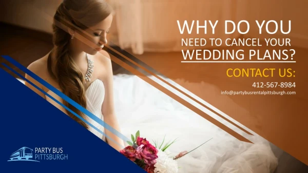 Why Do You Need to Cancel Your Wedding Plans - Pittsburgh Car Service