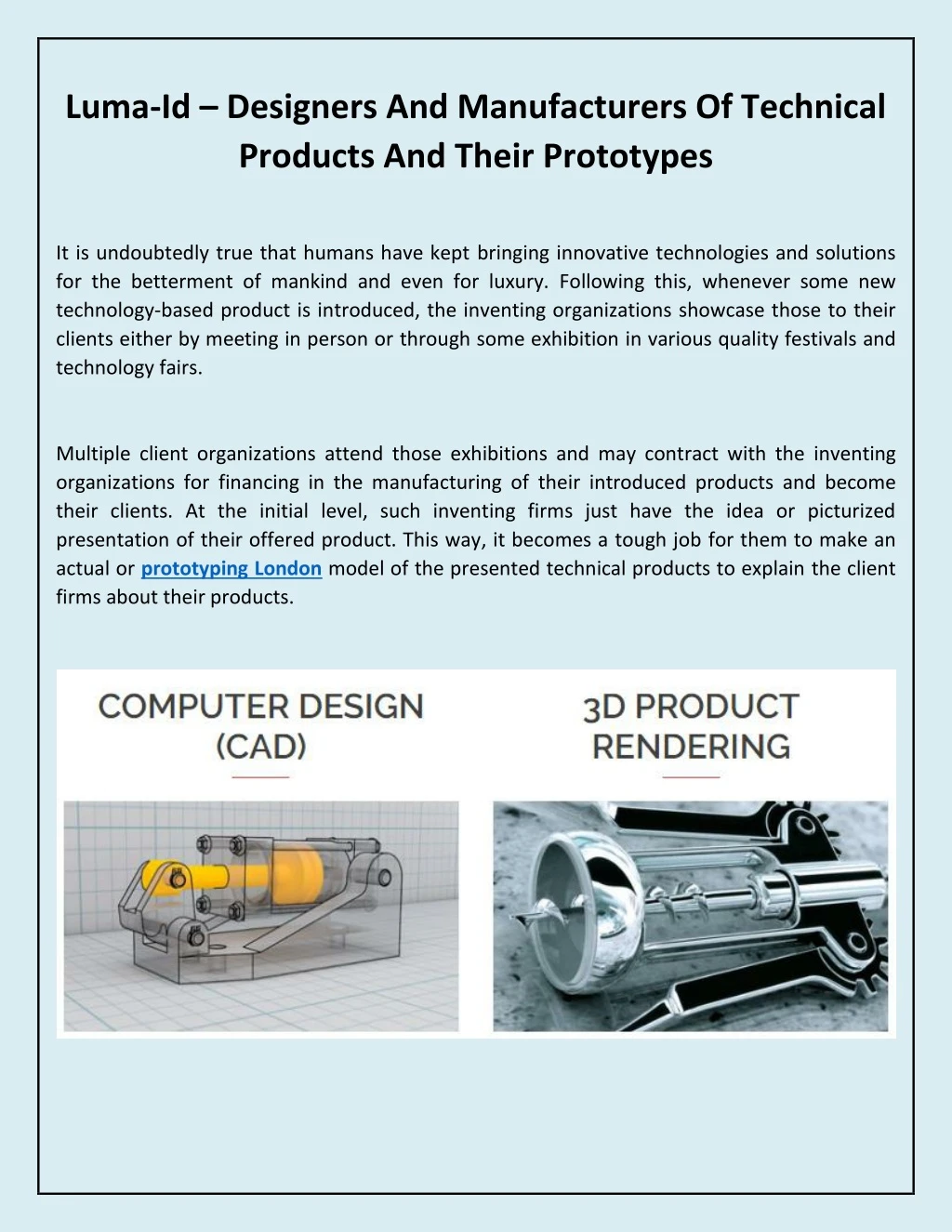luma id designers and manufacturers of technical