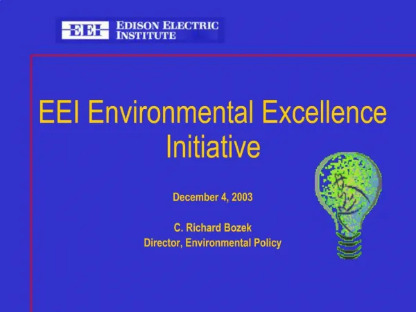EEI Environmental Excellence Initiative