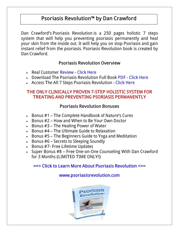 (PDF) Psoriasis Revolution Full Book PDF Free Download: Dan Crawford