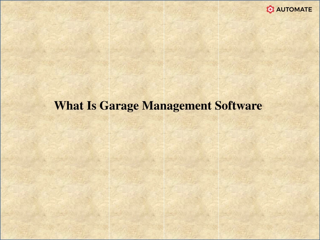 what is garage management software