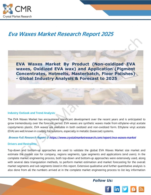 Eva Waxes Market Research Report 2025 | edocr