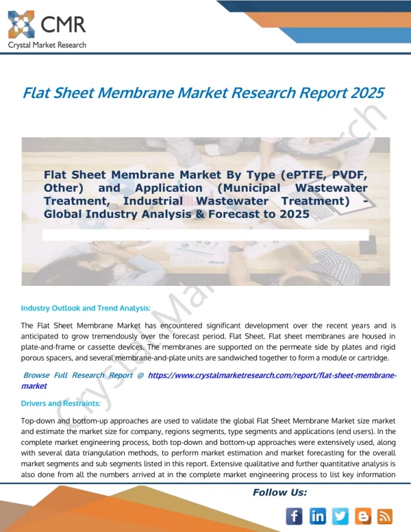 Flat Sheet Membrane Market Research Report 2025 | edocr