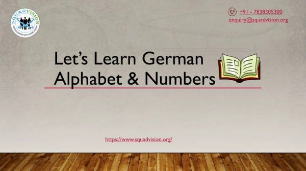 Learn German Numbers And Alphabet In Easy Way