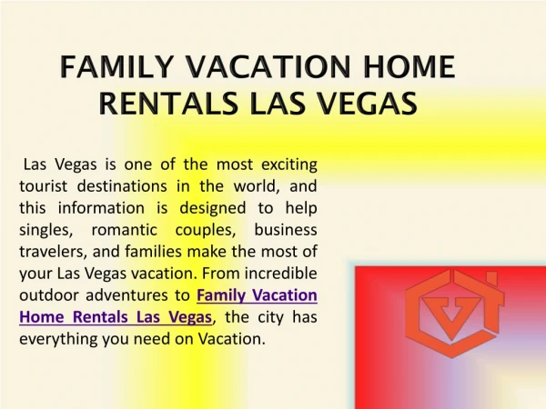 family vacation home rentals las vegas